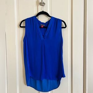 Vince Camuto sleeveless blouse in beautiful cerulean. Size Small
